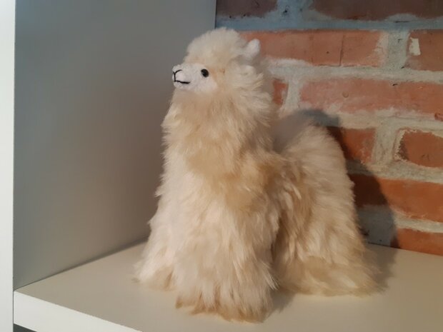 Alpaca knuffel crême